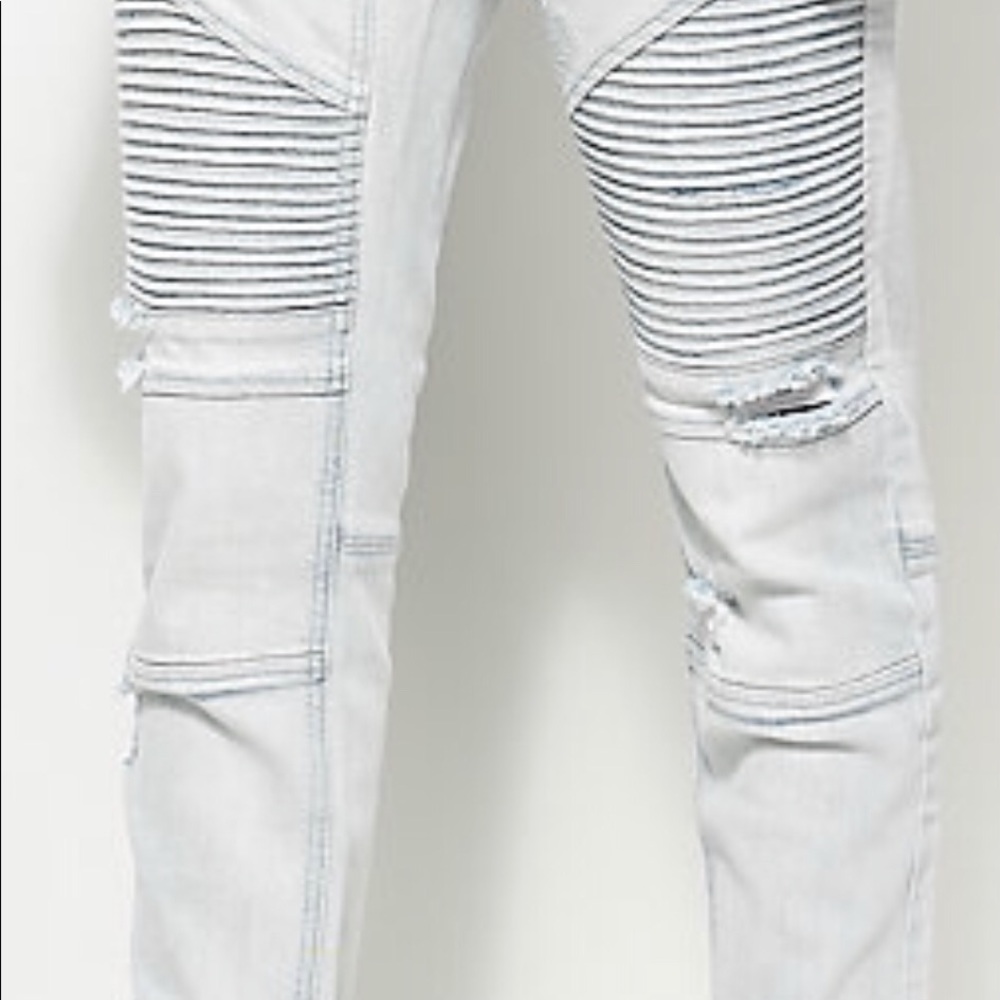 Ninth Hall Decoy Moto Light Aged Destructed Jeans